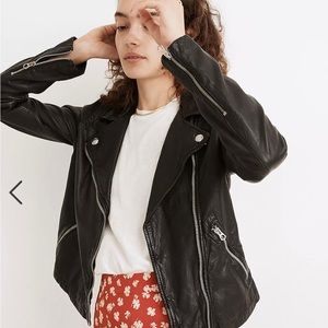 Madewell Washed Leather Motorcycle Jacket